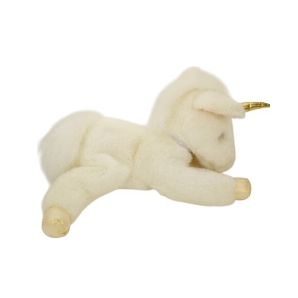 Aurora Shimmer Unicorn Cream Plush Stuffed Animal Toy Glitter Fur NO Sound - Picture 4 of 11